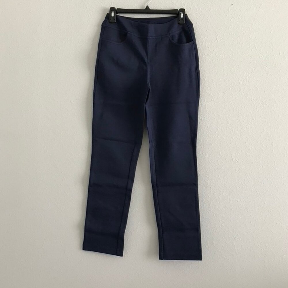 Belle by Kim Gravel Dressed to Impress Ponte Pant - Navy (Sz) a639699